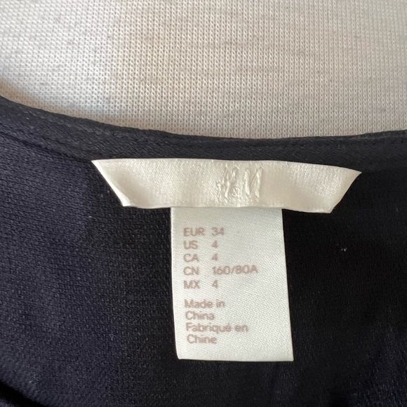 H&M Navy Tank Tie Back dress - size 4 - Picture 6 of 6